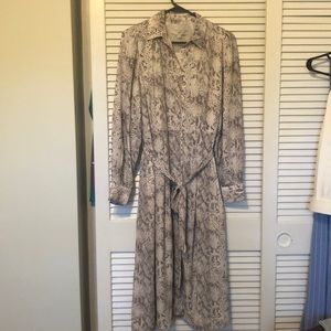 Loft Shirtdress in snake print pattern